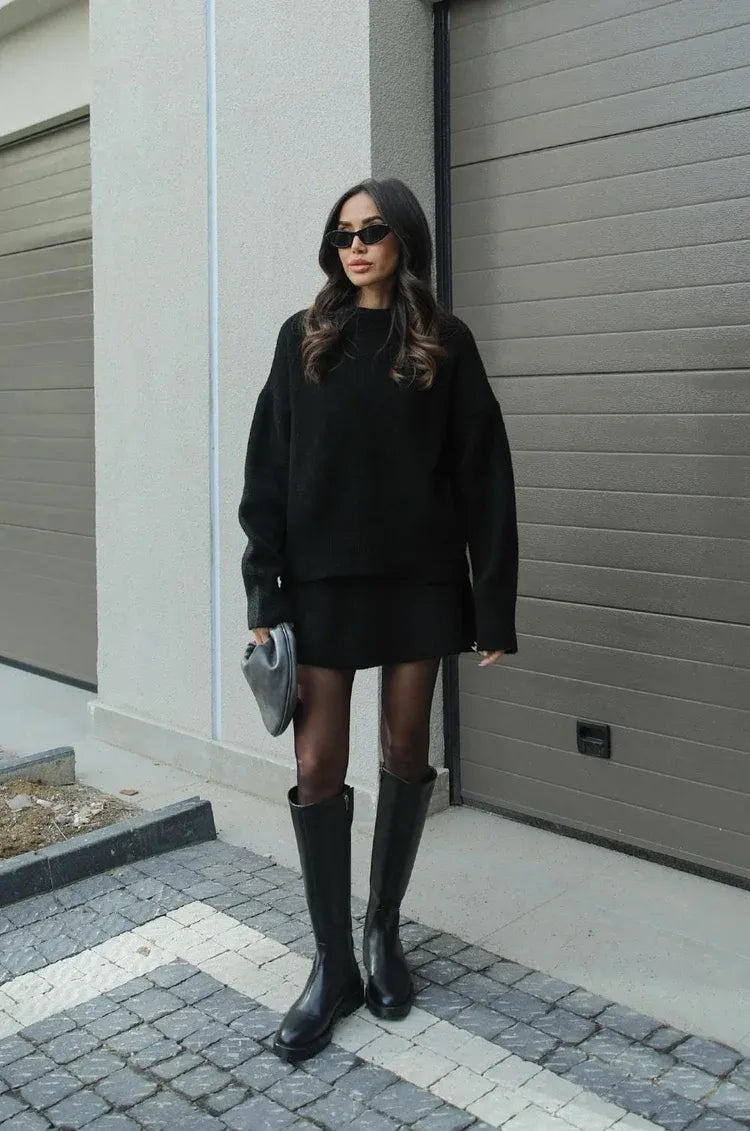 Sofie | Gebreid Pak (Top + Rok)