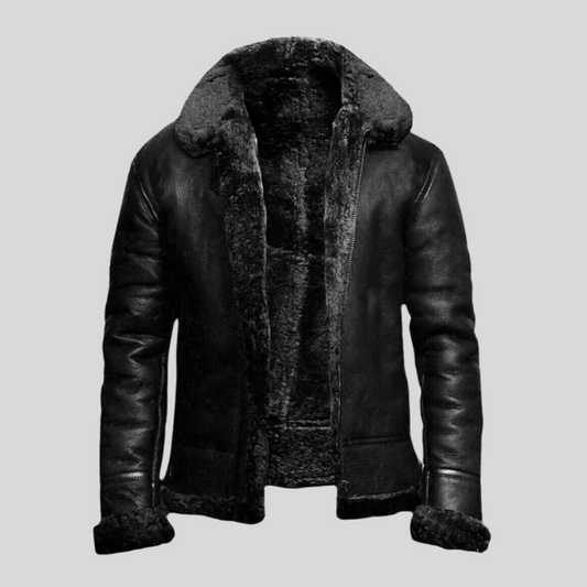 Dave™ | Luxe Leren Winterjas