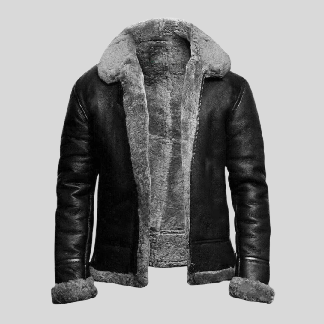 Dave™ | Luxe Leren Winterjas