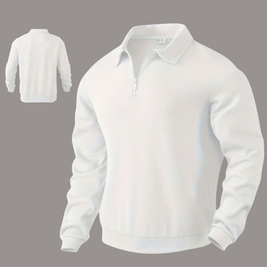 David™ | Luxe Vintage Trui Met Rits