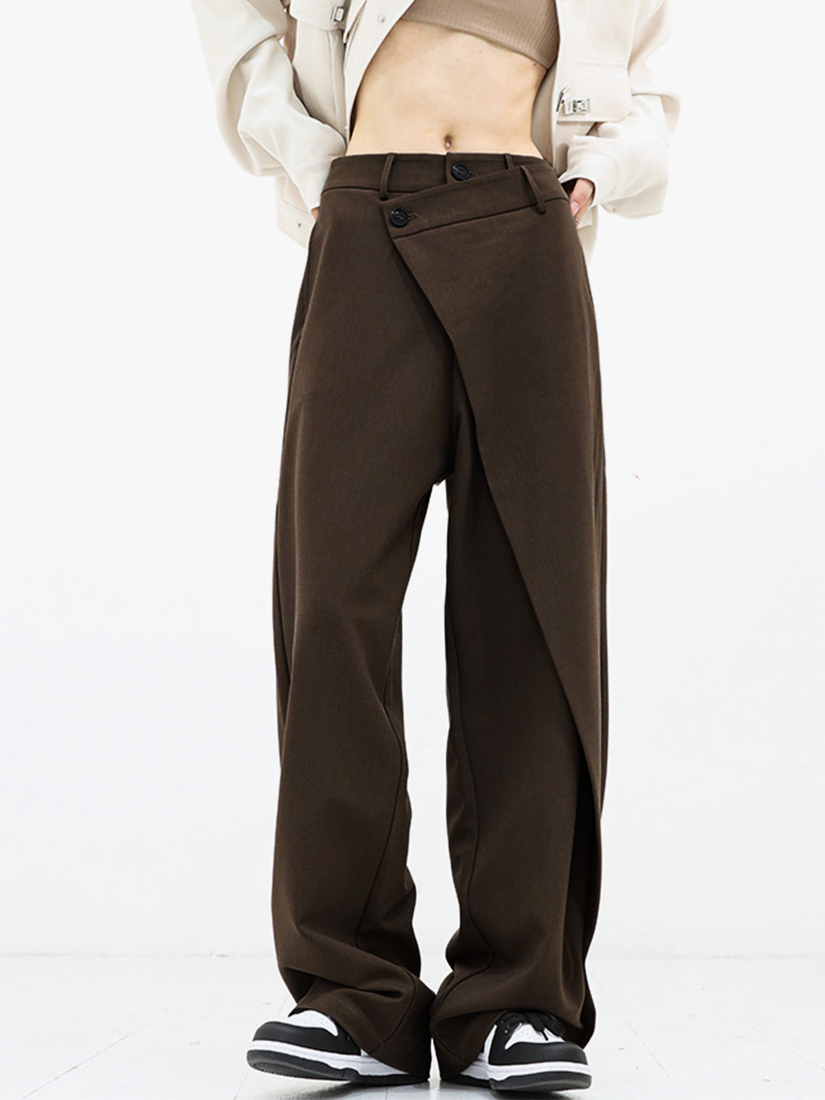 Noor - Elegante Wijde Broek met Uniek Design