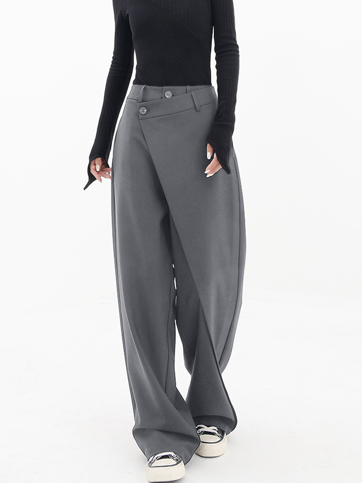 Noor - Elegante Wijde Broek met Uniek Design