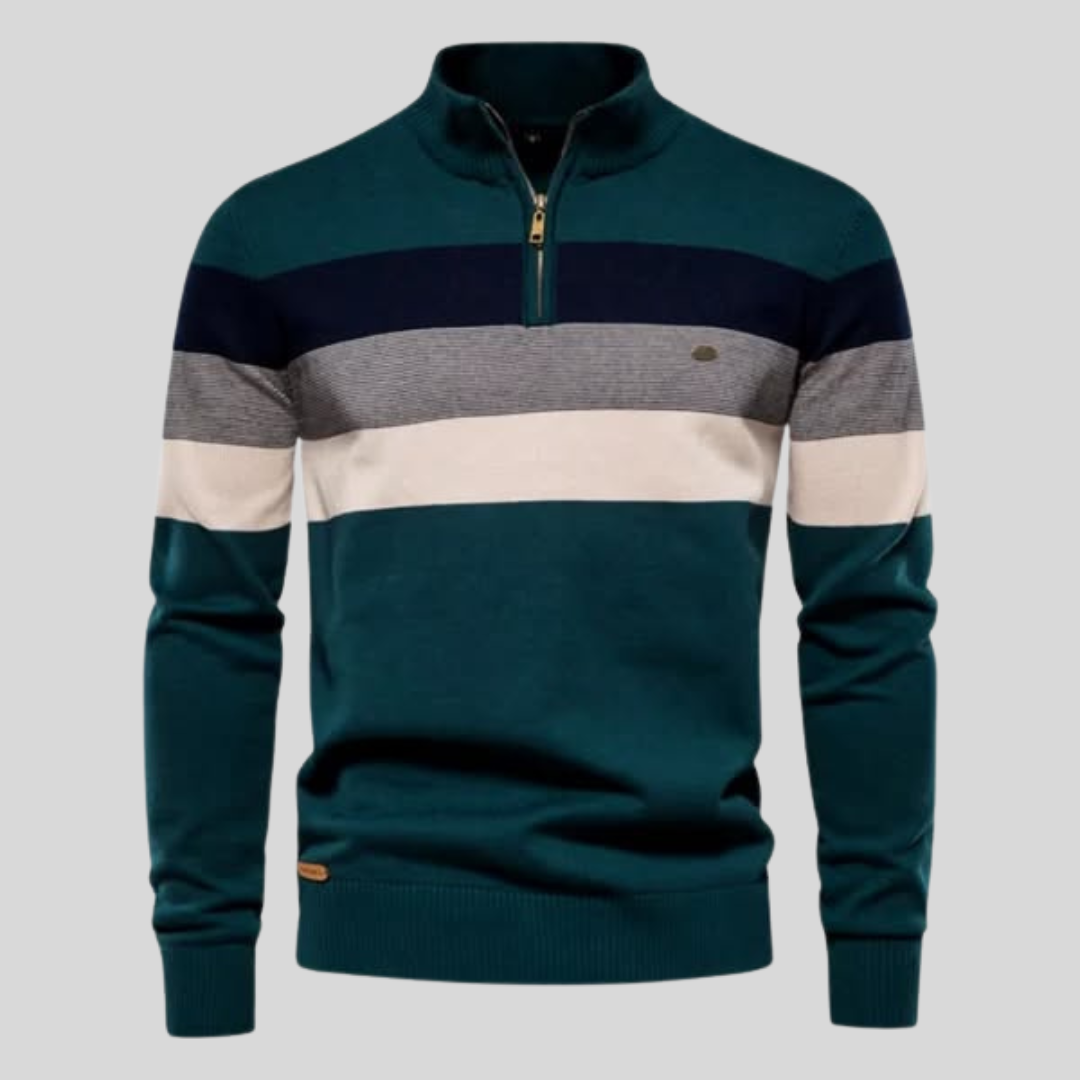 Renzo™ | Luxe Gestreepte Retro Trui