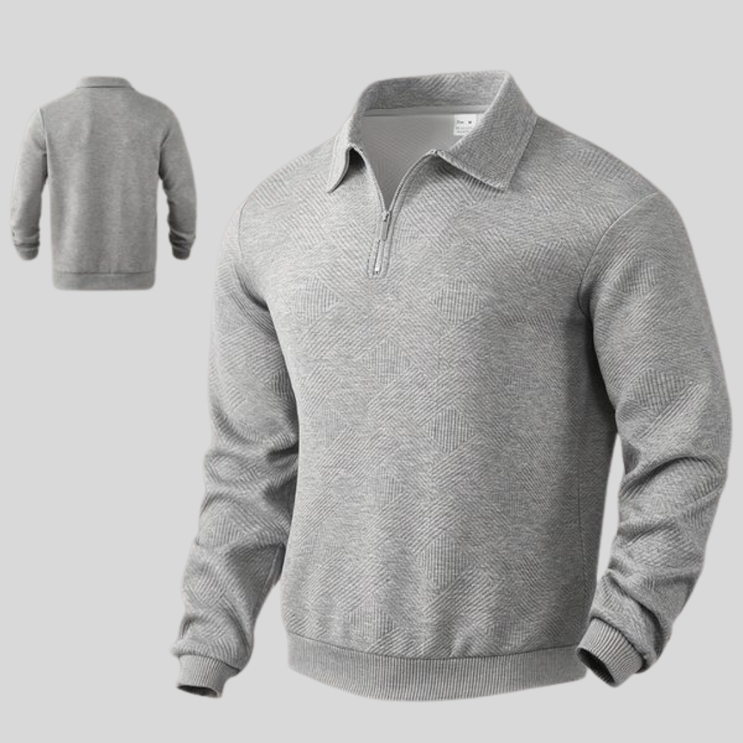 David™ | Luxe Vintage Trui Met Rits