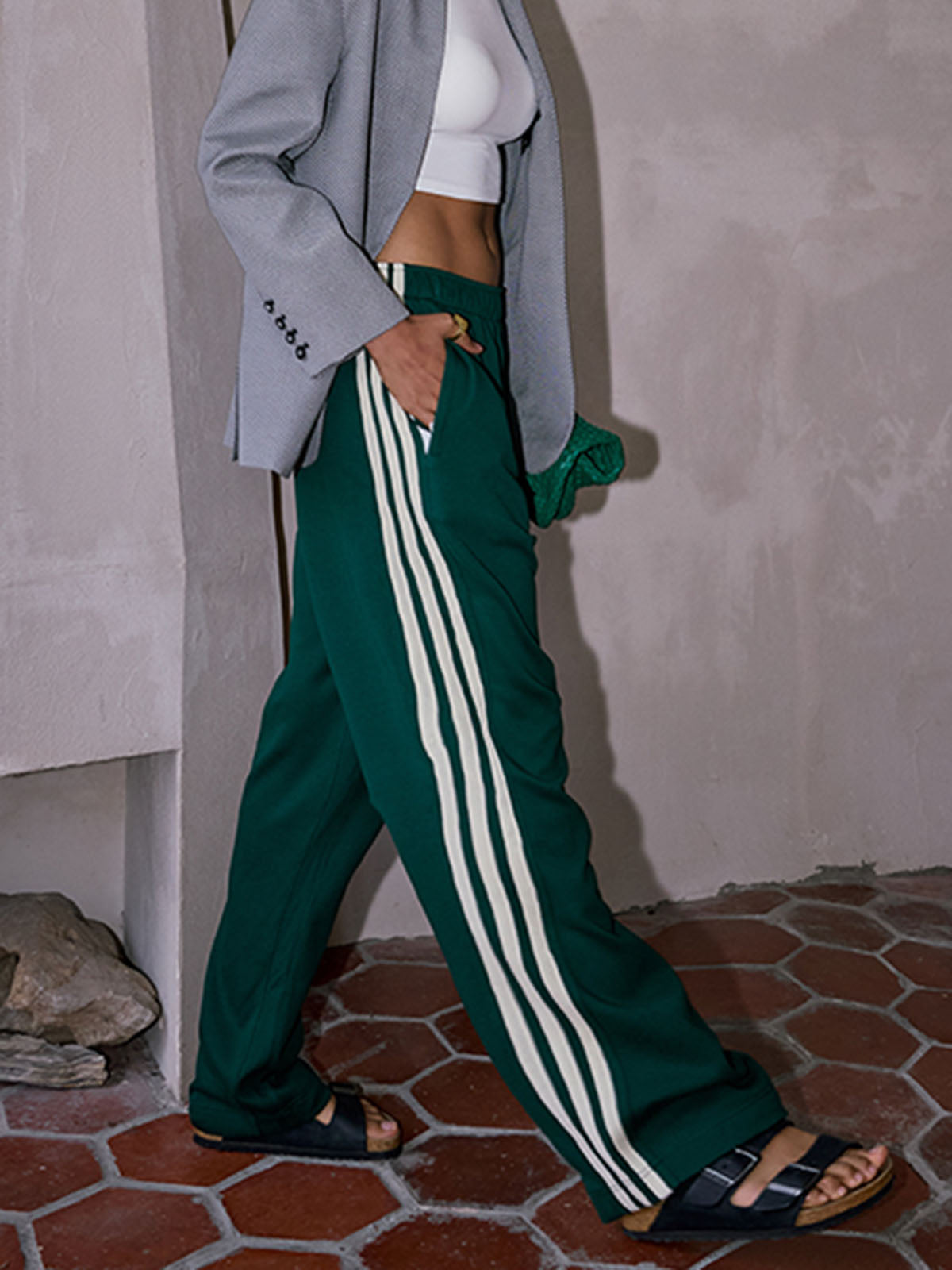 Jade | Groene Wijde Track Pants