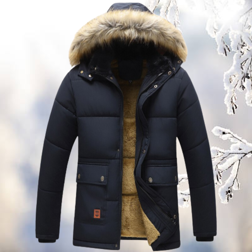 Hendrik | Parka Winterjas met Bontkraag voor Heren