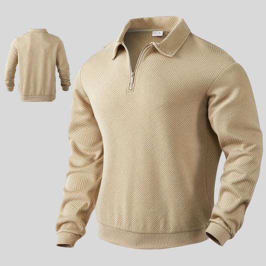 David™ | Luxe Vintage Trui Met Rits