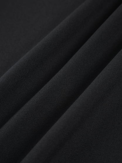 Noir | Geplooide Pantalon met Strepen
