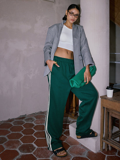Jade | Groene Wijde Track Pants