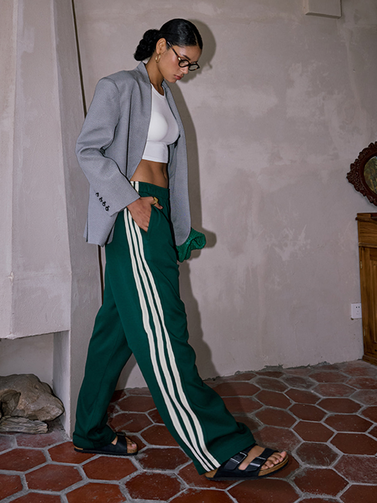 Jade | Groene Wijde Track Pants