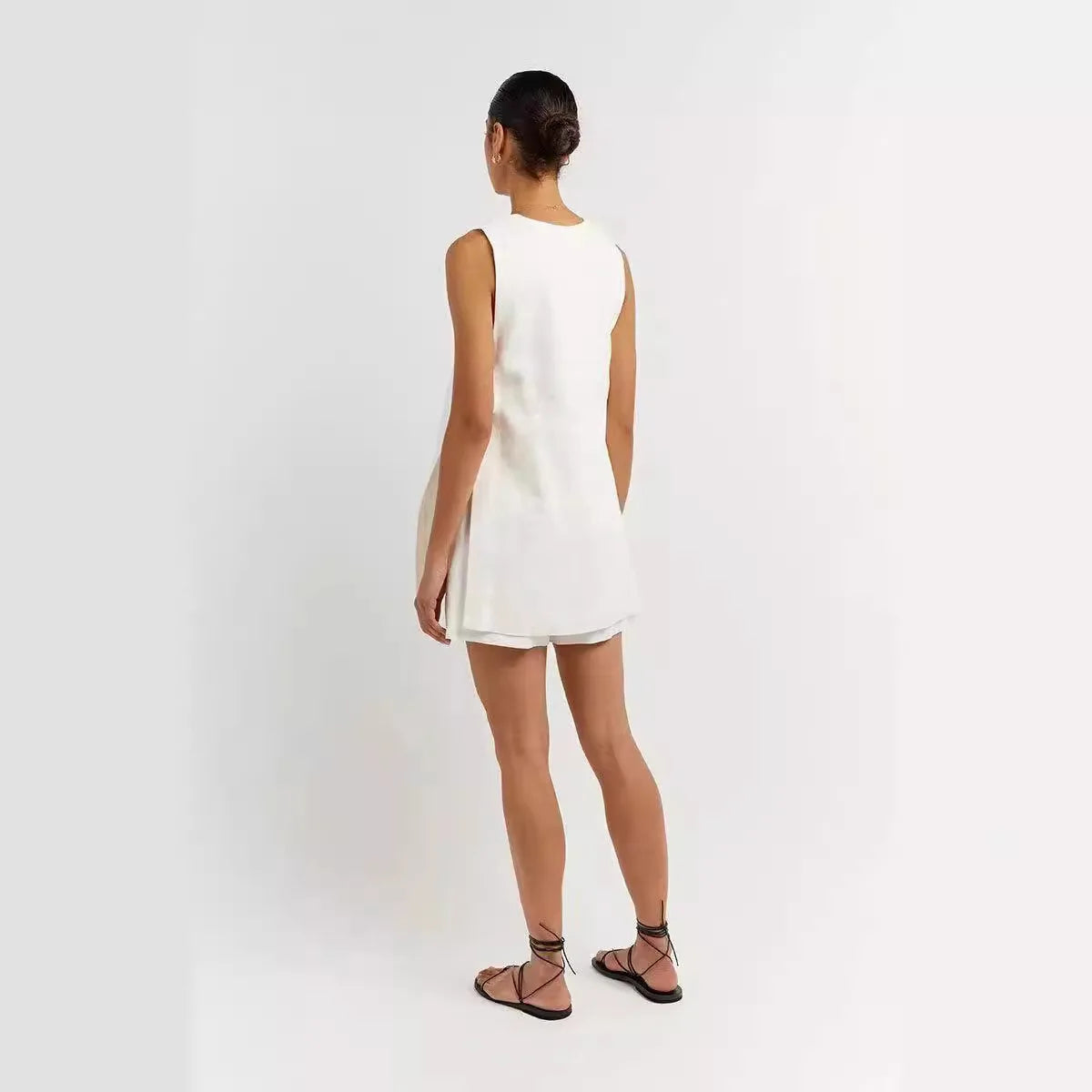 Merel | Mouwloos Knopen Vest Blazer