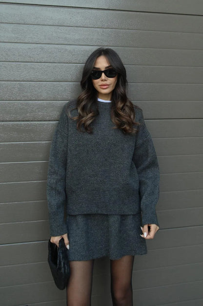 Sofie | Gebreid Pak (Top + Rok)