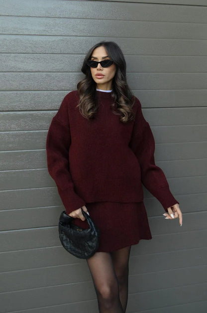 Sofie | Gebreid Pak (Top + Rok)