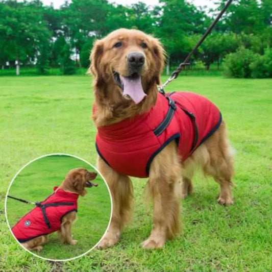 PetWear™ - Waterdichte Winterjas voor Honden met Ingebouwd Harnas
